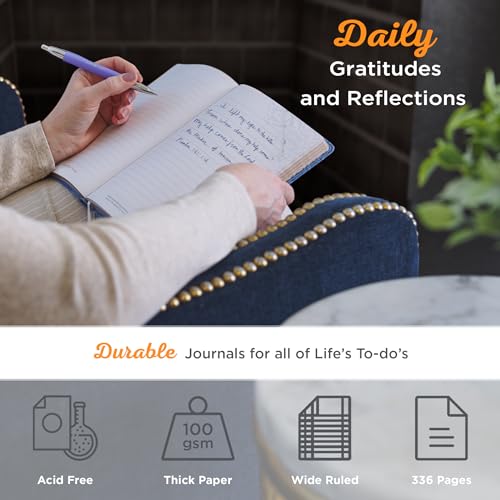 Classic Faux Leather Journal Strong and Courageous Joshua 1:57 Bible Verse, Brown Inspirational Notebook, Lined Pages w/Scripture, Ribbon Marker, Zipper Closure