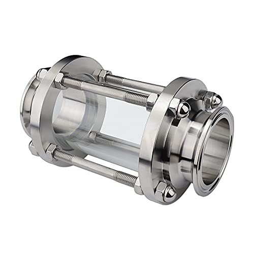 Beduan in-Line Sight Glass with Tri Clamp End, Sanitary Flow Sight Glass Stainless Steel 1.5 Inch Tri Clamp Type (Flow Pipe OD 38mm) - size: Pipe OD 38mm