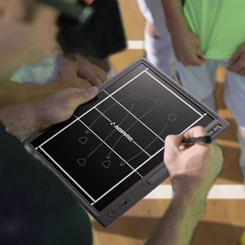 Electronic Volleyball Coaching Board, 15 Inch LCD Volleyball Tactical Board, Clipboard for Coaches, Strategy Board with Stylus and Storage Bag, Training Equipment, for Competition Training
