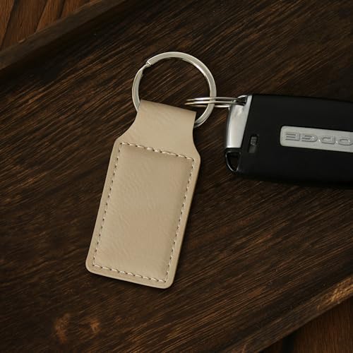 LaserGram Rectangle Keychain, Allah 2, Personalized Engraving Included (Beige) - color: Beige