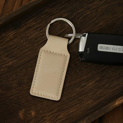 LaserGram Rectangle Keychain, Allah 2, Personalized Engraving Included (Beige) - color: Beige