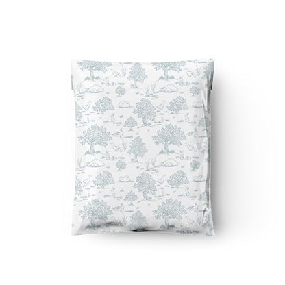 10x13 (100) Blue Toile Summertime Designer Poly Mailers Waterproof Self Sealing Tear Resistant Polymailers Shipping Envelopes Premium Printed Bags For Small Businesses - color: Blue Toile, size: 10x13