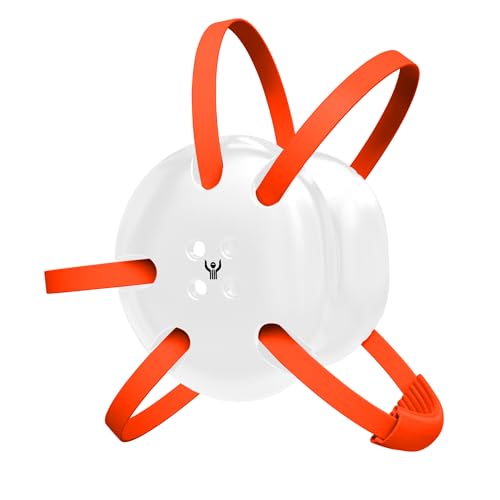 Great Call Athletics | Classic Wrestling Headgear Orange Straps Earguard Adult Grappling Head Gear Ear Guards MMA Jiu Jitsu - color: White w/ Orange Straps