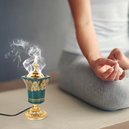 Cabilock Electric Incense Burner Middle Eastern Style Bakhoor Burner Plug-in Censer Holder for Home Decor Meditation Yoga Bedroom Study Kitchen 7.67 X 2.95 X 2.95 in