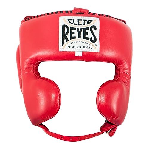CLETO REYES Boxing Headgear with Cheek Protection for Men and Women, Protective Head Guard Face Saver, Sparring Fighting - color: CLASSIC RED, size: Large