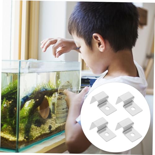 BESPORTBLE 4pcs Heavy Duty Stainless Steel Aquarium Lid Holder Bracket for Glass Tanks Sturdy Support for Fish Tank Covers and Accessories