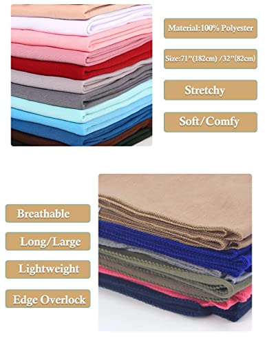Nonbongoy Head Wraps for Black Women 71"x32" Long Soft Jersey Hijab Turban - color: 1- Fuchsia Headwrap