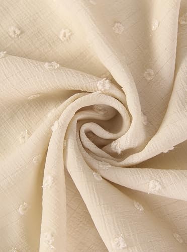 Chiffon Dotted Hijab Scarf for Women, Lightweight Textured Head Wrap Shawl,Soft Muslim Headscarf for Spring Fall - color: Mcmqxf2531-7#beige