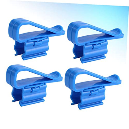 4pcs Aquarium Filtration Hose Holder Clip for Water Pump Tube Stabilization Easy Attach Water Clip for Tropical Fish Tank Cleaning and Maintenance - size: 8.50X2.60X1.80CM