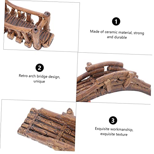 BESPORTBLE 2pcs Fish Hide Bridge Aquatic Ornament Underwater Decoration for Fish Tank Pet Design with Lifelike Details for Climbing Pets