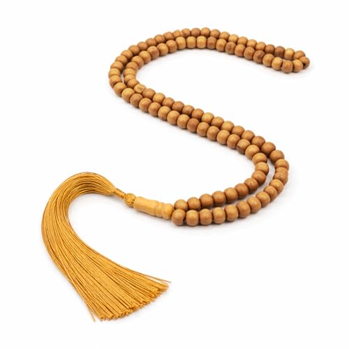 Mandala Crafts Tasbih Muslim Prayer Beads 99 for Men & Women - Islamic Rosary Misbaha Tasbeeh Sibha - Zikr Dhikr Subha Beads for Ramadan Eid Gift - style: Wood