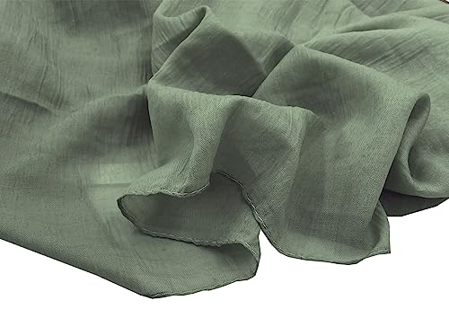 woogwin Women's Scarf Lady Light Soft Fashion Solid Shawl Wraps - color: New Armygreen