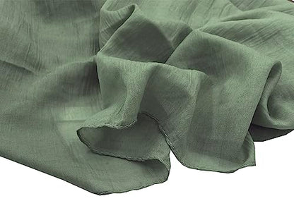 woogwin Women's Scarf Lady Light Soft Fashion Solid Shawl Wraps - color: New Armygreen