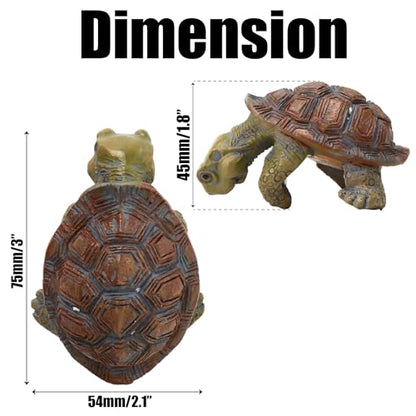 Mini Turtle Pot Hugger 3''x2'', Resin Flower Pot Decorations, Hanging Plant Tortoise Hanger Figurines, Potted Bonsai Planter, Home and Outdoor Statue and Decor for Garden, Aquariums, Patio Lawn