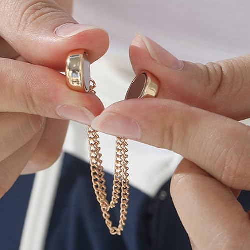Multifunctional Clothing Clips Hijab Magnets with Chain Shawl Clips Accessories Hijab Magnets Strong Small - size: square 3