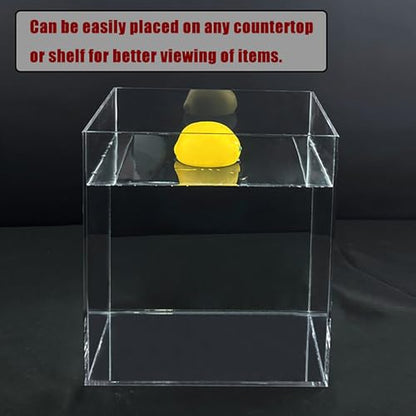 Acrylic Water Tank for Fishing, Shooting, Aquarium, Storage, 5-Sided Clear Tray - size: 100x100x10cm/39.4x39.4x3.9in