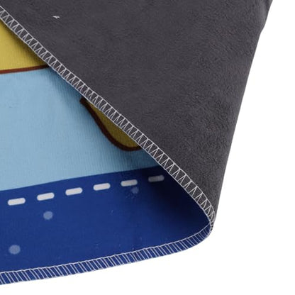 Pssopp Pray Rug for Kids, Thick and Soft Convenient to Carry Not Easy Fade Children Meditation Mat with Tassel Pray Beads Pendant Cylinder for Worship (Blue) - color: Blue