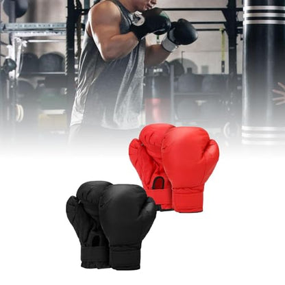2 Pair Boxing Gloves Punching Bag Gloves Hands Protection Comfortable Punch Mitts Sparring Gloves PU Leather for Grappling - size: Adults