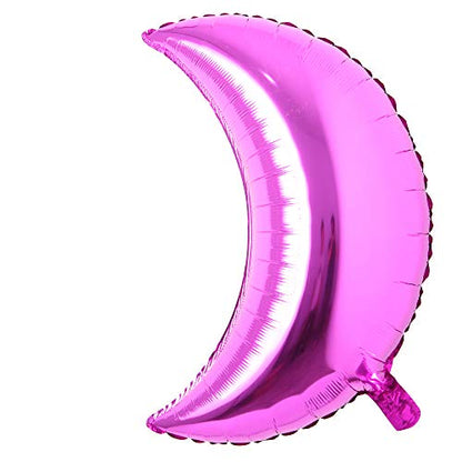 26 inch large moon foil helium balloons baby shower 100 days kids birthday party wedding decoration supplies big moon balloons (26 inch Moon Rose Red) - color: 26 Inch Moon Rose Red