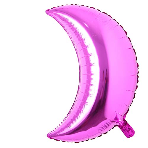 26 inch large moon foil helium balloons baby shower 100 days kids birthday party wedding decoration supplies big moon balloons (26 inch Moon Rose Red) - color: 26 Inch Moon Rose Red