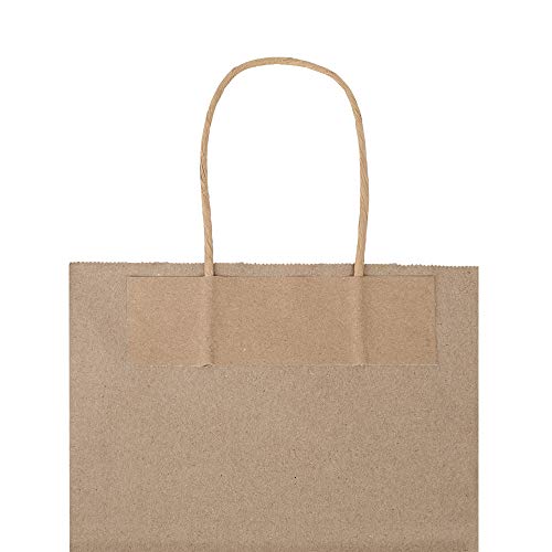 bagmad 100 Pack 8x4.75x10 Inch Medium Red Gift Paper Bags with Handles Bulk, Kraft Bags, Craft Grocery Shopping Retail Party Favors Wedding Business Sacks (Red, 100pcs) - color: Red