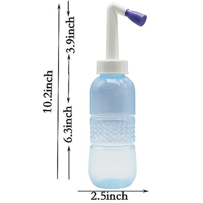 Portable Handheld Personal Hygiene Refresher Toilet Butt Cleaner Travel Bidet Spray Bottle for Home 450 ml. - color: Blue