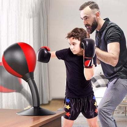 Desktop Punching Bag with Suction Cup, Upgraded Spring Desk Punching Rage Bag Stress Buster Boxing Ball Funny Stress Relief Gift Heavy Duty Stress Relief Ball for Kids