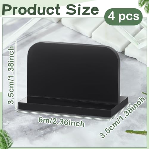 Qunclay 4 Pcs Aquarium Lid Handles Acrylic Fish Tank Cover Handles Adhesive Tank Lid Replacement Handle for Aquarium Fish Tank Lid, 2.36 x 1.38 Inch (Black) - color: Black