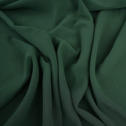 YOUR SMILE for Women Lightweight Breathable Solid Color Soft Chiffon Long Fashion Scarves Sun-proof Shawls Wrap - color: Blackish Green