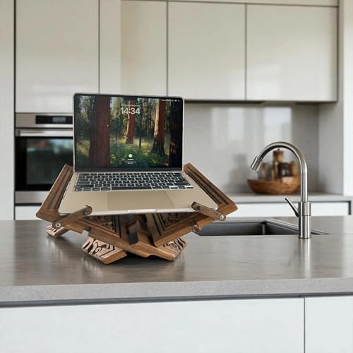 Wooden Portable Book Stand | Adjustable Reading Table | Cookbook Holder | Laptop, Notebook Stand | Dictionary Stand