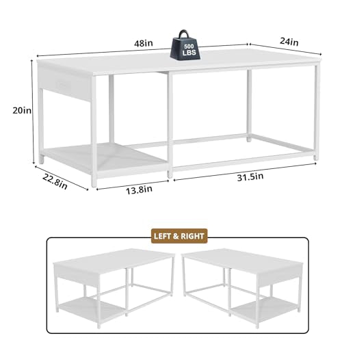 4x2x2 Reptile Enclosure Stand – 48"x24" Tall Reptile Tank Stand for 120 Gallon Aquarium Stand, Bearded Dragon Cage, Snake Enclosure & Stackable Terrarium with LED Light - color: White