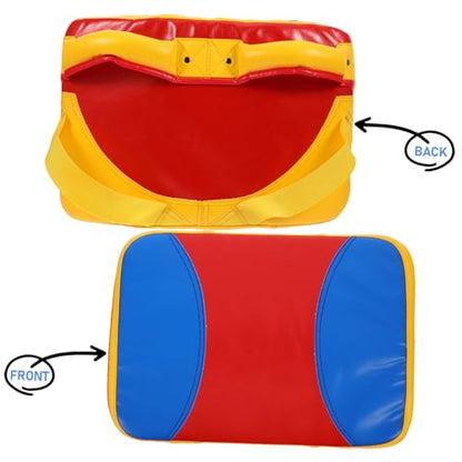 Curved Taekwondo Kick Pad Size S with Handle and Straps for Fans | PU Leather, Epe Core, Lightweight, Portable, Grasp Shield, Side Kick Target, Martial Art Training Use