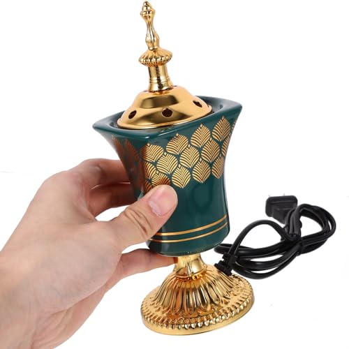 Alipis Electric Incense Burner Bakhoor Electric Incense Burner Middle Eastern Style Censer Plug-in Aroma for Home Decor Meditation Yoga Bedroom 7.67 X 2.95 X 2.95 in Us Plug