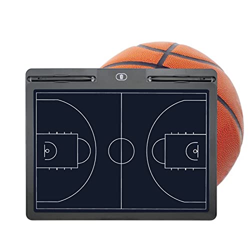 Pure Vie Electronic Basketball Coaching Board LCD Blackboard with Stylus | Portable Basketball Strategy Dry Erase Clipboard for Coaches Training and Matches, Sporting Gifts Daily Assistant Equipment