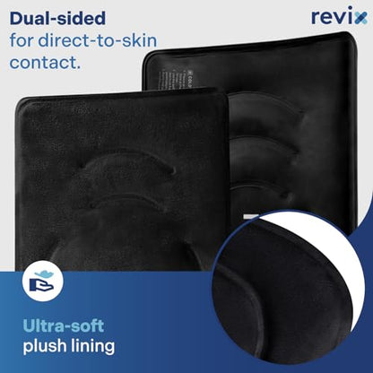 REVIX XL Ice Pack for Knee Replacement Recovery, Ice Wrap with Cold Compression for Discomfort and Fatigue, Gel Cold Pack Wrap Around Entire Knee, Promoting Flexibility and Mobility - size: XL, style: Black-XL