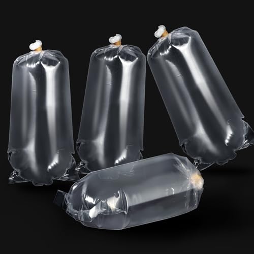 Fish Bags 100 Packs, 4x10" Round Bottom Double Seal Clear Live Fishes Bags Fish Transport Container for Small Fishes and Shrimp (Ultimate 3 mil, 100 Pack) - color: 4x10”, 100Pcs