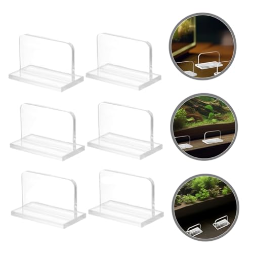Garneck 6pcs Acrylic Fish Tank Lid Handles Easy to Install Heavy-Duty Support for Aquarium Covers Grip Design for Safe Use Replacement for Fish Tank Lids