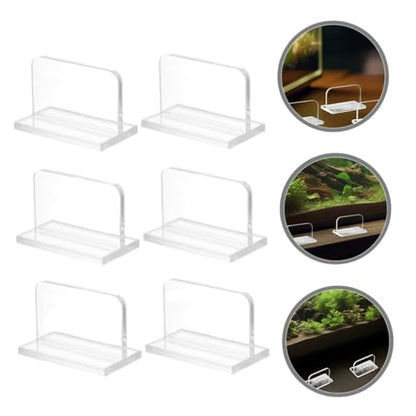 Garneck 6pcs Acrylic Fish Tank Lid Handles Easy to Install Heavy-Duty Support for Aquarium Covers Grip Design for Safe Use Replacement for Fish Tank Lids
