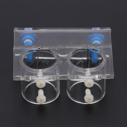 Water Pipes Fixture Transparent Acrylic Aquarium Tube Holder Leak-Proof Mounting Bracket with Screws for Fish Tank Organization(Double Hole Fixture) - style: Double Hole Fixture