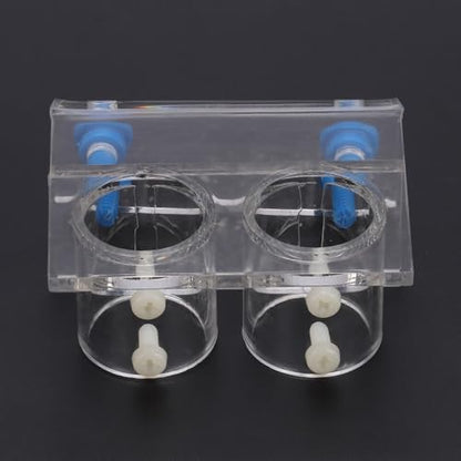 Water Pipes Fixture Transparent Acrylic Aquarium Tube Holder Leak-Proof Mounting Bracket with Screws for Fish Tank Organization(Double Hole Fixture) - style: Double Hole Fixture