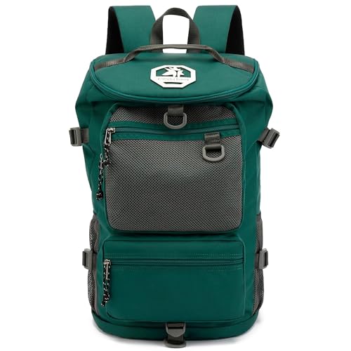 gym duffel bag backpack wrestling bag with shoe compartment 4 kinds of back method waterproof sports walking laptop - color: B-green