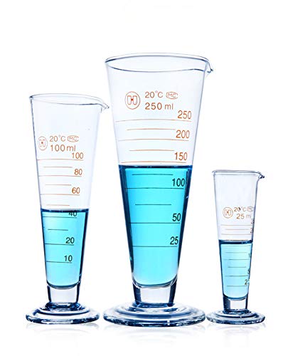 Aimee JL Professional Lab Graduated Measuring Cup 2000ml Wide Mouth Glass Conical Beaker Thickened Borosilicate Heat Resistant - size: 2000ml