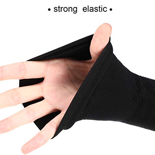 WILLBOND 4 Pairs Slimming Arm Shaper Sleeve for Women Men Upper Flabby Arm Sleeve for Slimming Sun Protection Tattoo Cover up - color: Black and Nude Color
