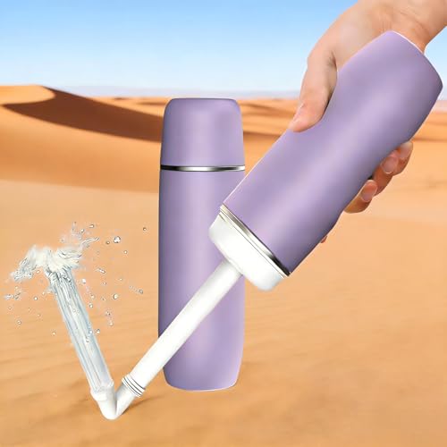 Travel-Friendly Handheld Bidet, 13.5oz Leakproof Portable Personal Hygiene Sprayer with Removable Water Storage for Travel Home Use (PURPLE) - color: Purple