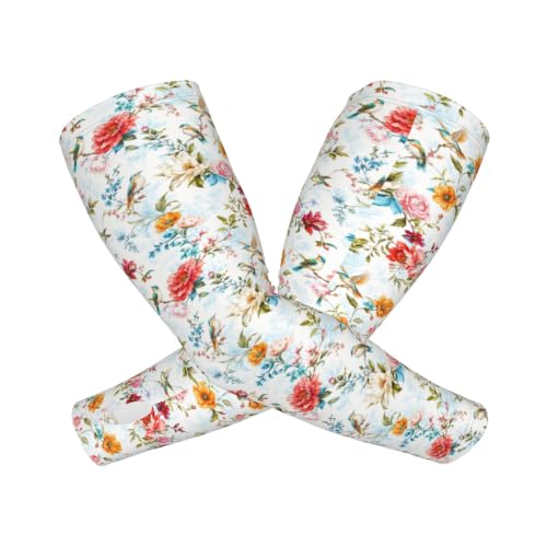Arm Sleeves Outdoor Garden Sports Cooling Sun Sleeve for Women Men Farm - color: Hummingbird Flower