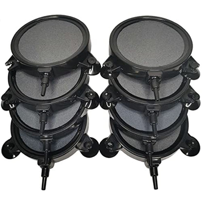 PINVNBY 4.2-Inch Air Stone Disc Bubble Diffuser with Suction Cups for Oxygenation in Fresh/Saltwater Tanks, Ponds, Hydroponic, Aquaponics, and as a Decorative Airstone for Aquariums - size: 8 PCS