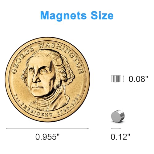 Mini Magnets, Caturledas 600 Pack 3x2 mm Small Round Magnetic Rare Earth Neodymium Fridge Magnet for Home Kitchen Office School 3D Printing Industrial Scientific Purpose, Silver - size: 3x2 mm