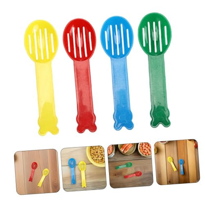 TOYANDONA 40pcs Small Animal Litter Scoops Comfort Grip Handle Plastic Spade Poop Cleaning Tools for Reptile and Small Animal Bedding Ergonomic Litter Pan Scooper