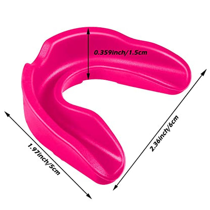Frienda 50 Pcs Football Mouth Guards Bulk Youth Football Mouthpiece Sports Athletic Mouthguard Teeth Guard for Hockey Karate Basketball Boxing Lacrosse Rugby - color: Pink