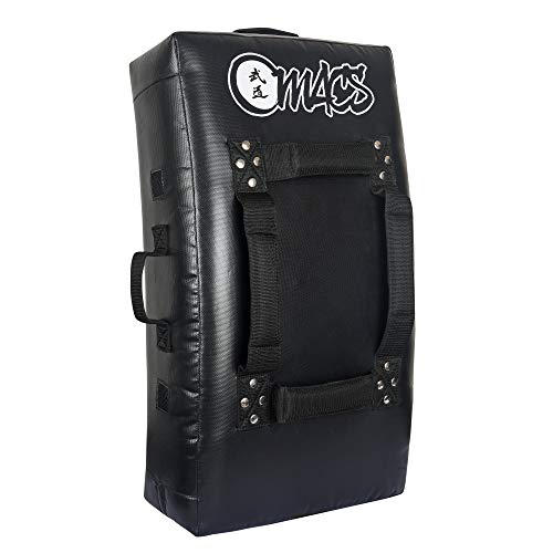 MACS Curved kick shield Thai pad for training Martial Arts punches and kicks blocking surface, strike body sports shield Adult Size 28"x15" and Kids Size 24''x13''- 1 Piece
